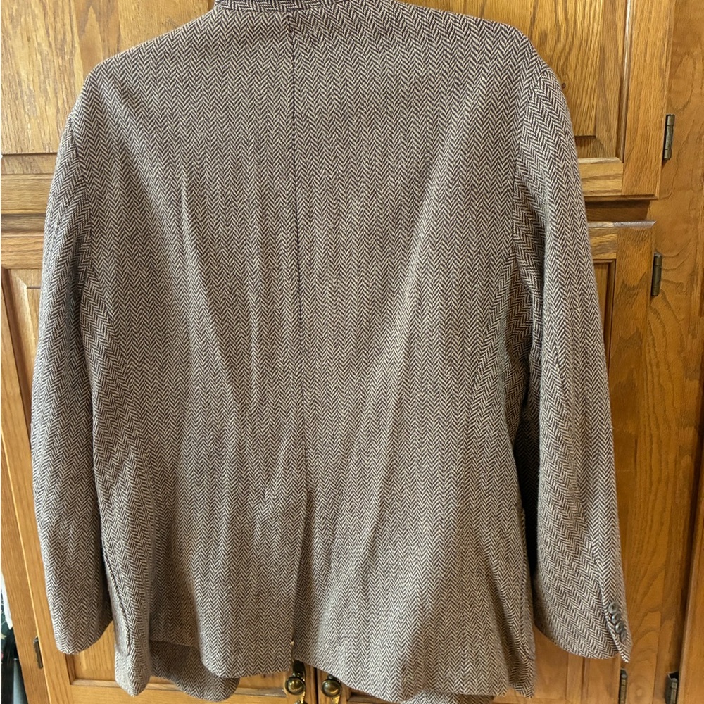 Ralph Lauren Tan Herringbone Blazer - Picture 8 of 9